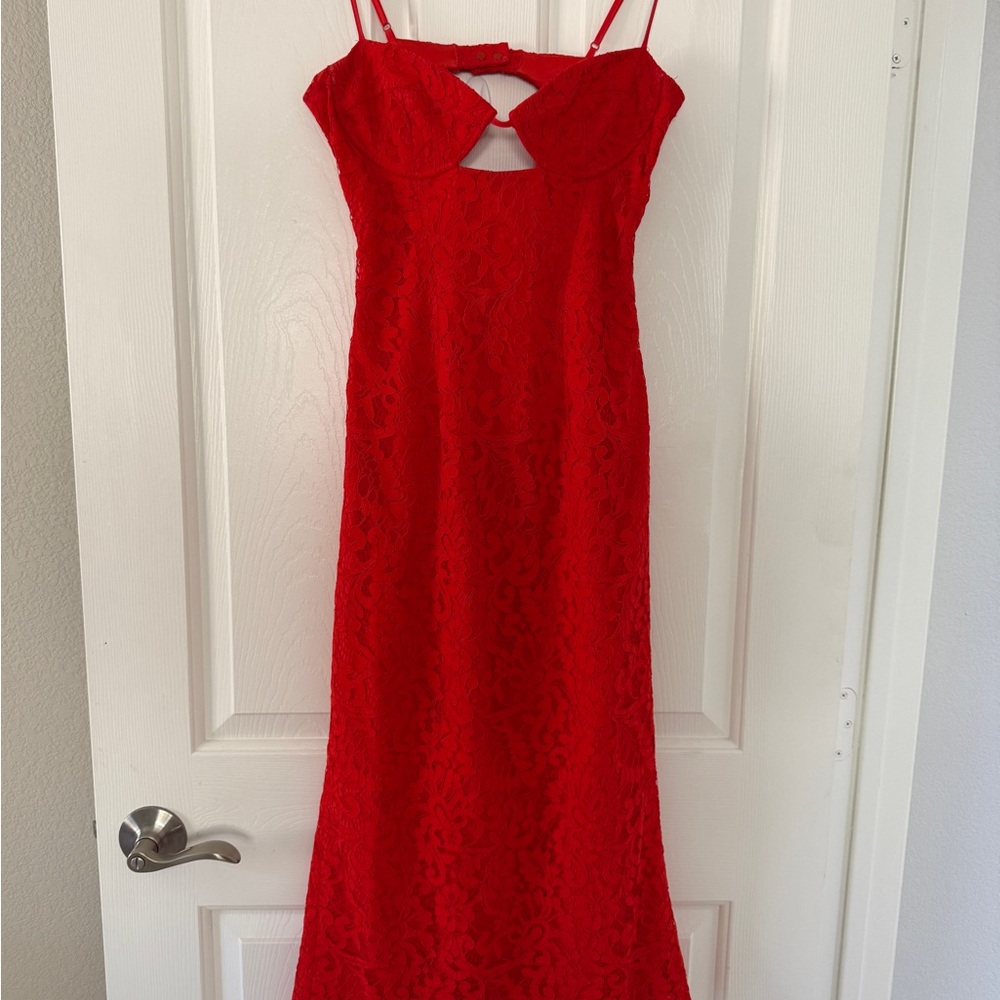 Red/Orange Lace Dress